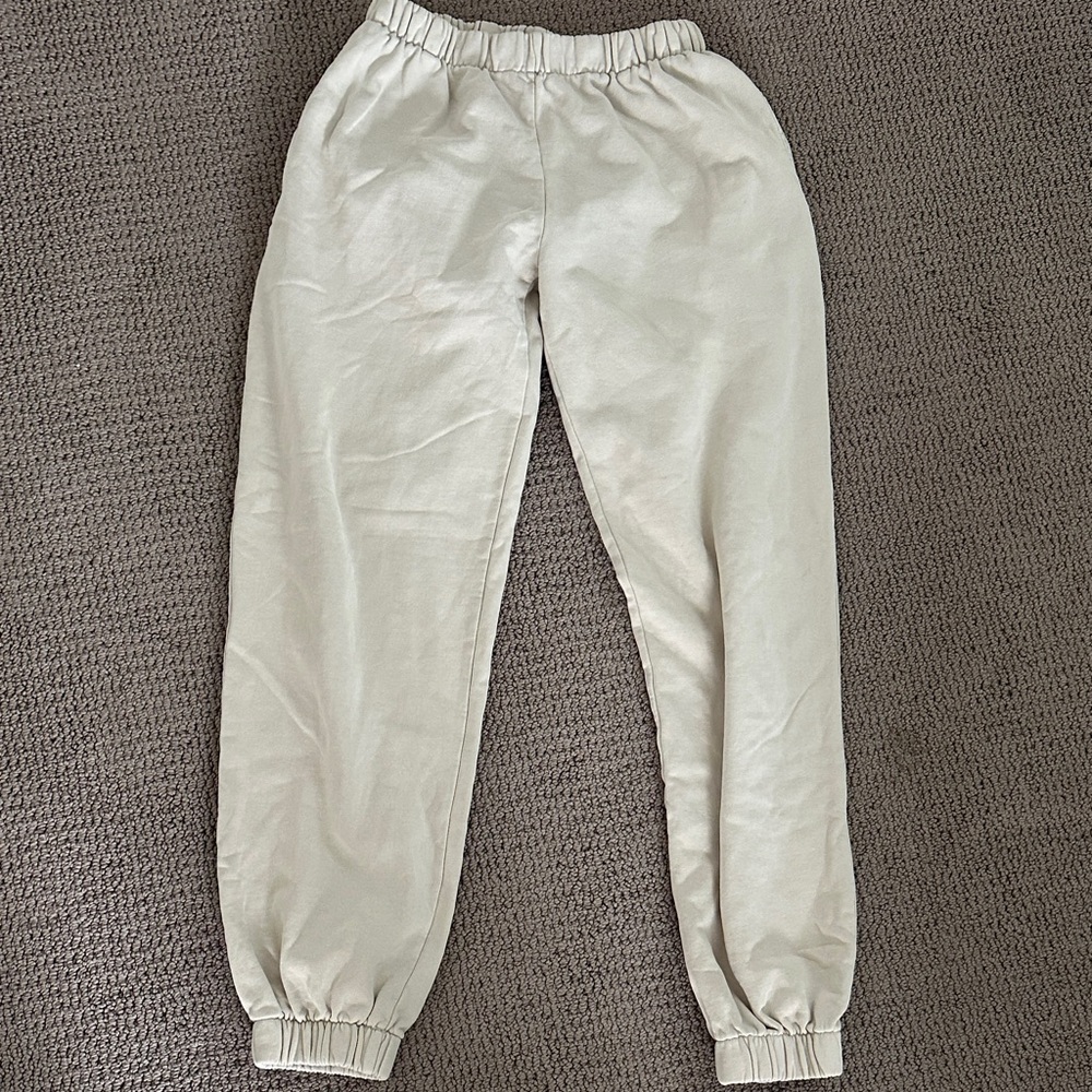 Brandy Melville Cream Sweatpants